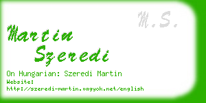 martin szeredi business card